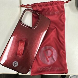 Loopy Case Maroon Shimmer Apple 14 Pro Max Phone Case